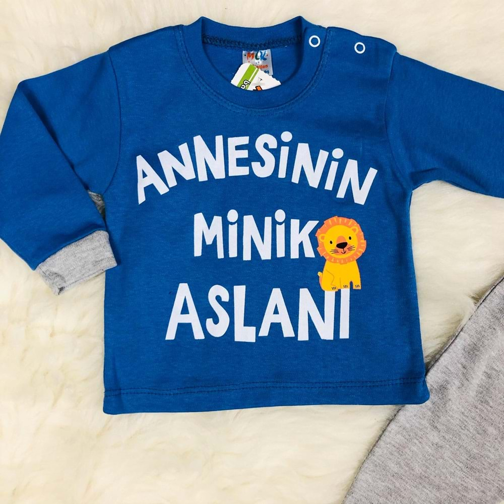 Annesinin Minik Aslanı 3 Ay Erkek Bebek Takım