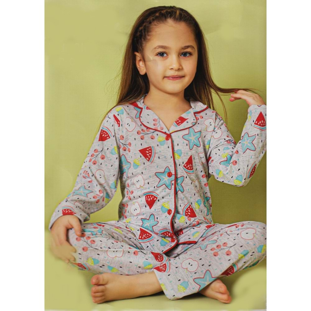 Kız Çocuk Penye Pijama Takım M00680