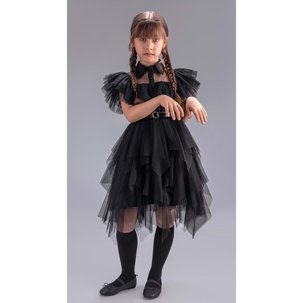 Kız Çocuk Selero Gotik Özel Gün Elbise M00741