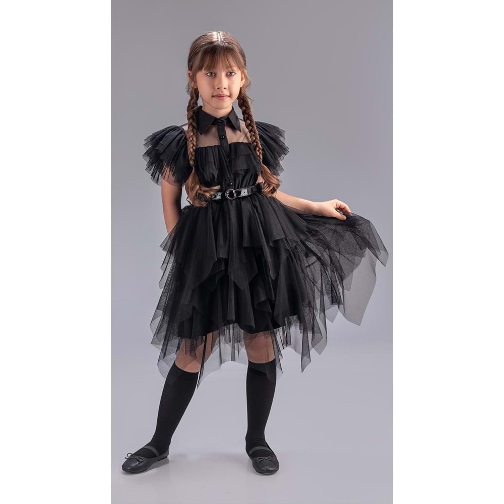 Kız Çocuk Selero Gotik Özel Gün Elbise M00741