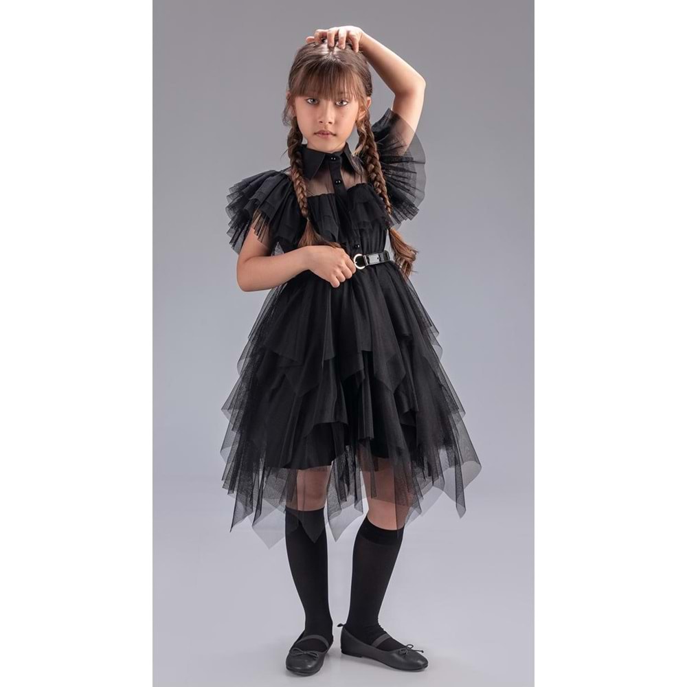 Kız Çocuk Selero Gotik Özel Gün Elbise M00741