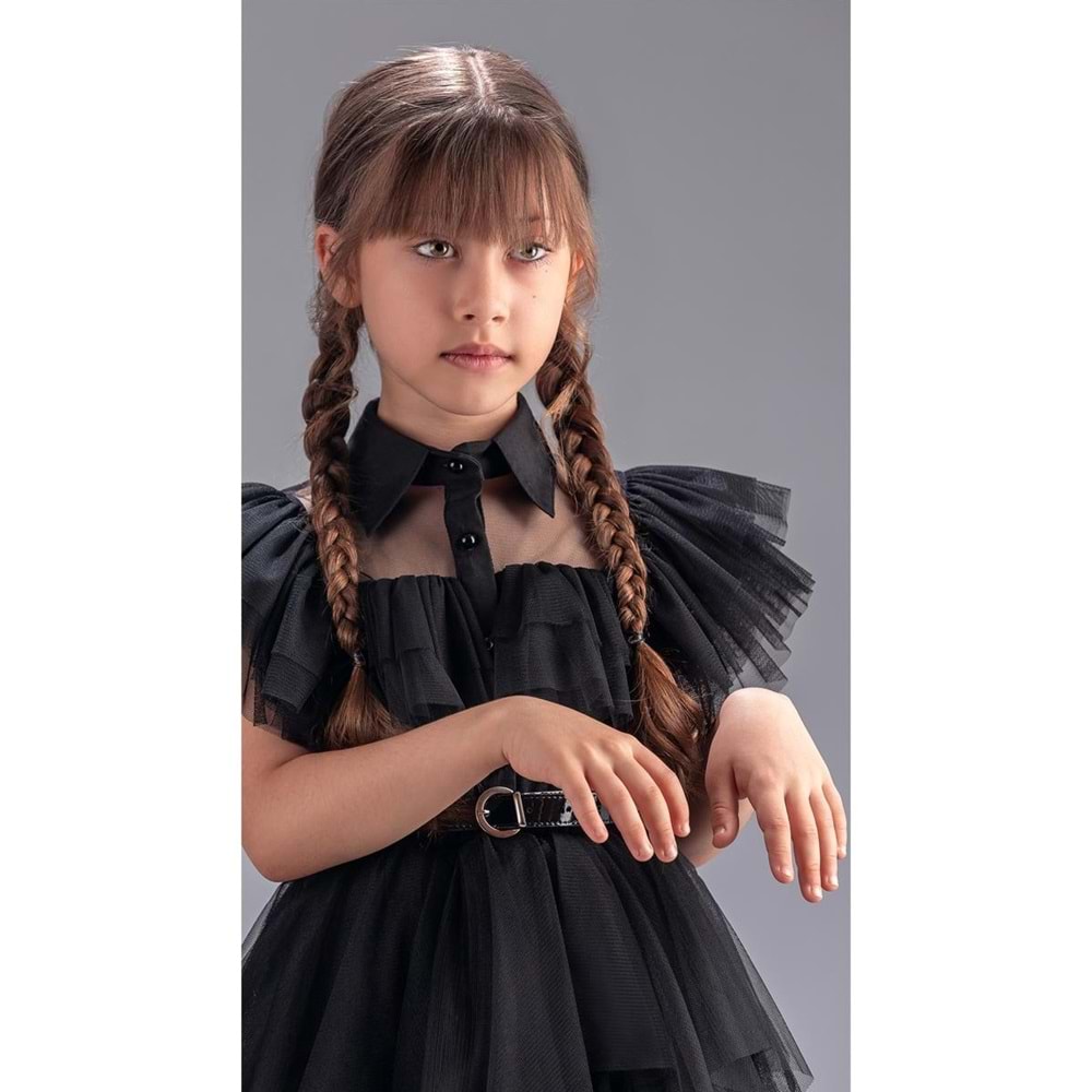 Kız Çocuk Selero Gotik Özel Gün Elbise M00741