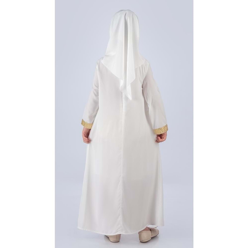 Medine İpek Kumaş Eşarplı Tesettür Namaz Elbise M00742