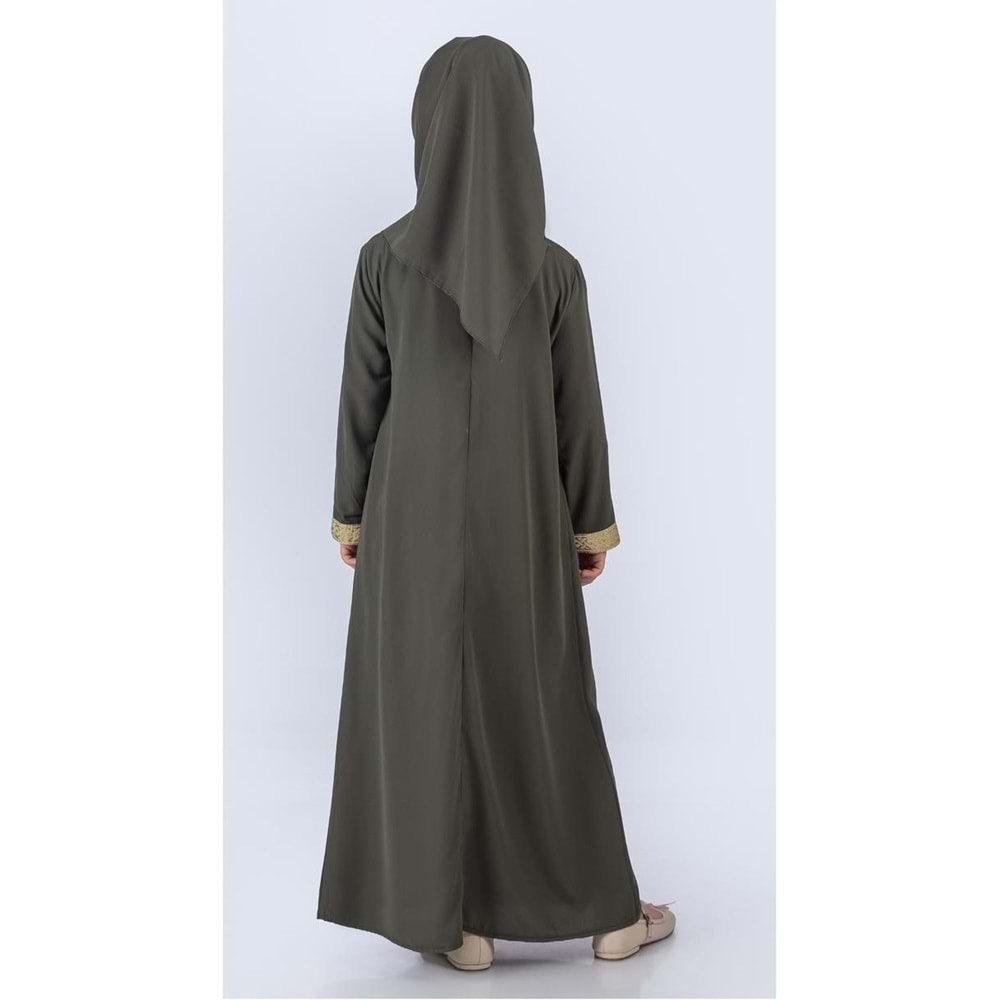 Medine İpek Kumaş Eşarplı Tesettür Namaz Elbise M00742