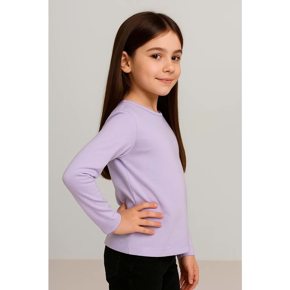 Unisex Çocuk Bisiklet Yaka Uzun Kollu Okul Badi M00748