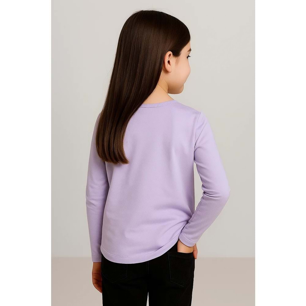 Unisex Çocuk Bisiklet Yaka Uzun Kollu Okul Badi M00748