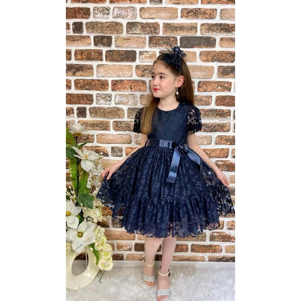 Papatya Dantel Kız Çocuk Elbise MNK0332