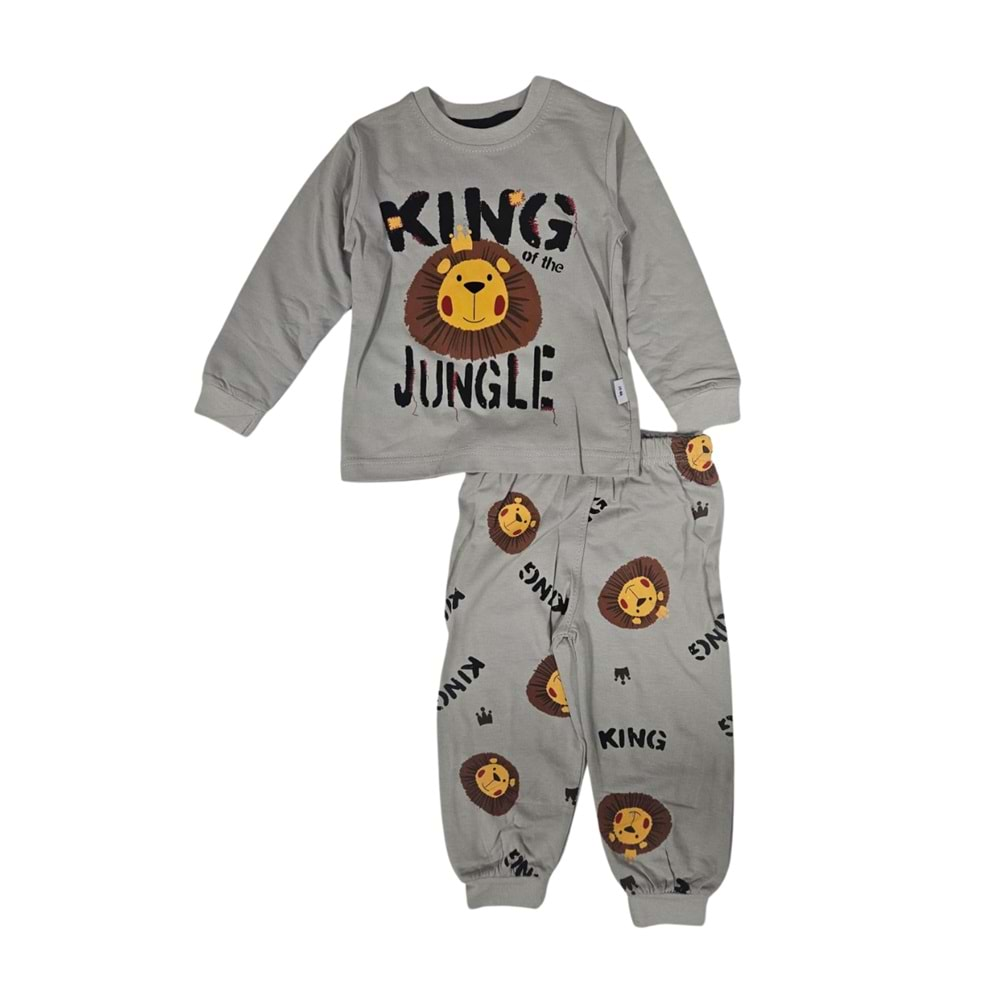 Baskılı İkiiplik Erkek Pijama Takım MNK0603