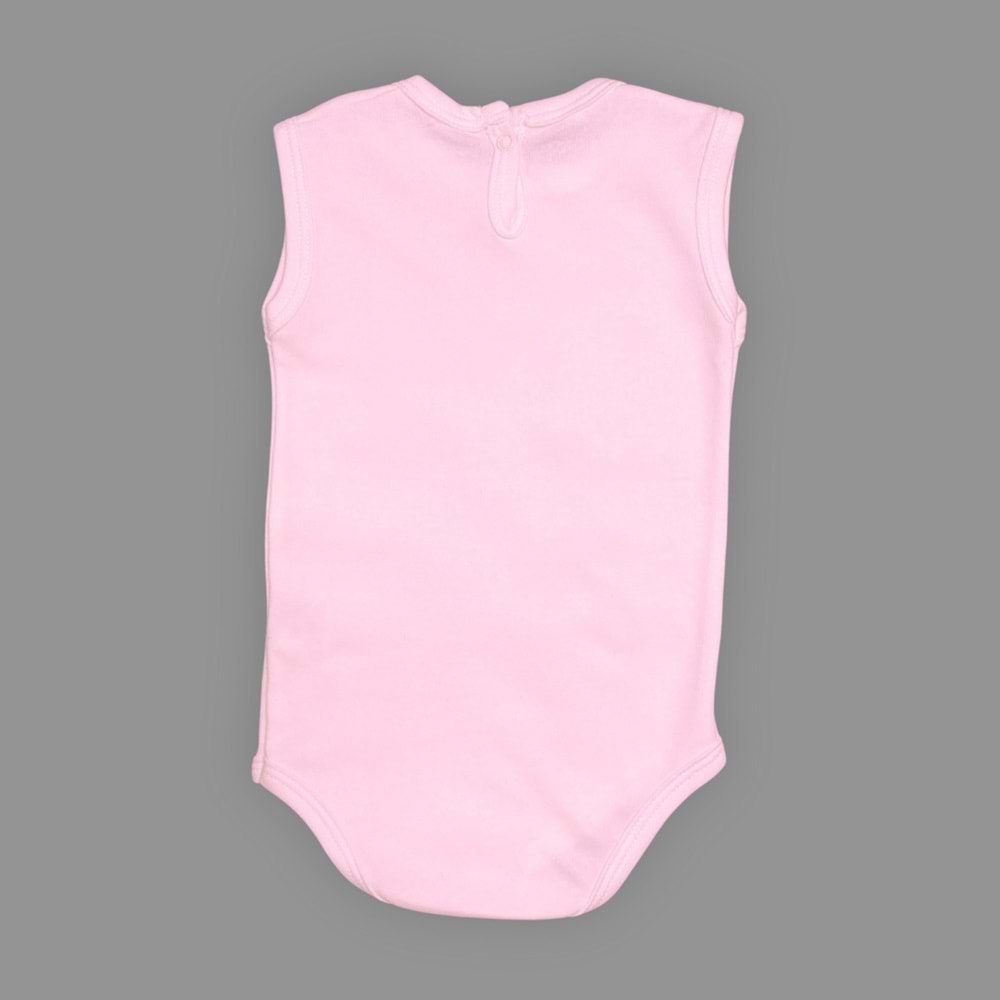 Baskılı Tost Kedi Bebek Çıtçıtlı Body - MNK0660-AÇIK PEMBE-18 AY