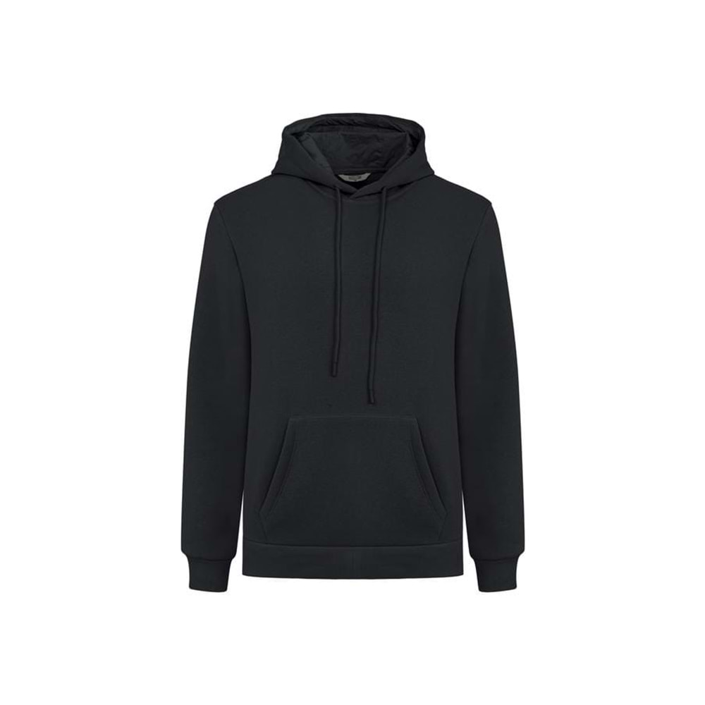 Erkek Sweatshirt Pamuklu Standart Fit Normal Kesim İçi Polarlı 2 İplik Kapüşonlu