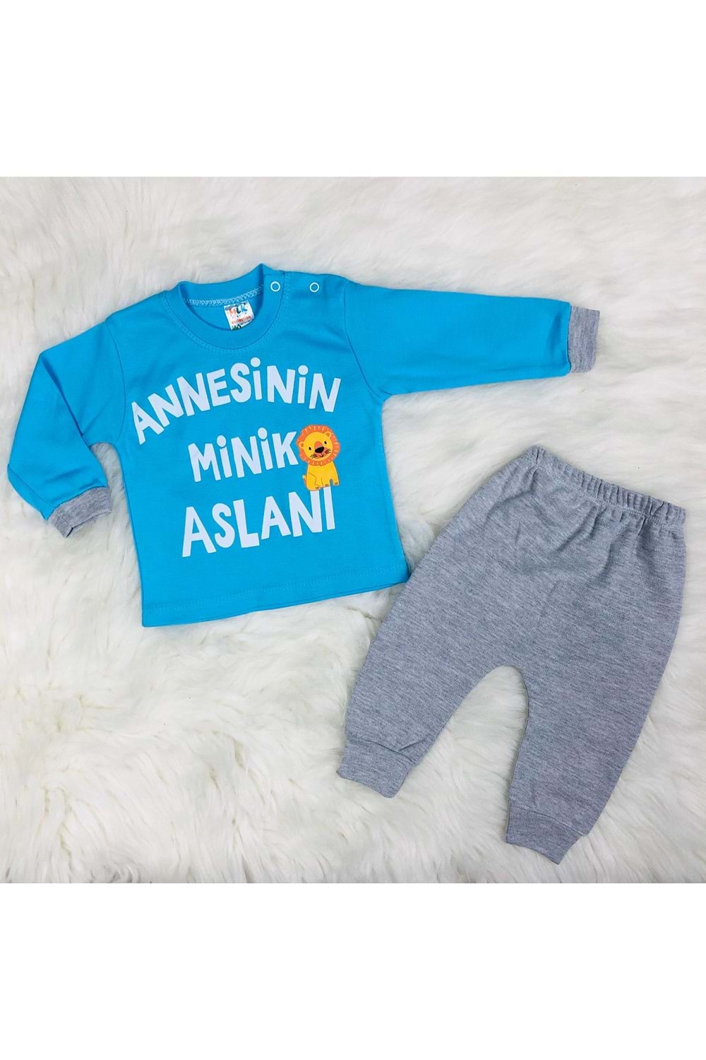 Annesinin Minik Aslanı Erkek Bebek Takım