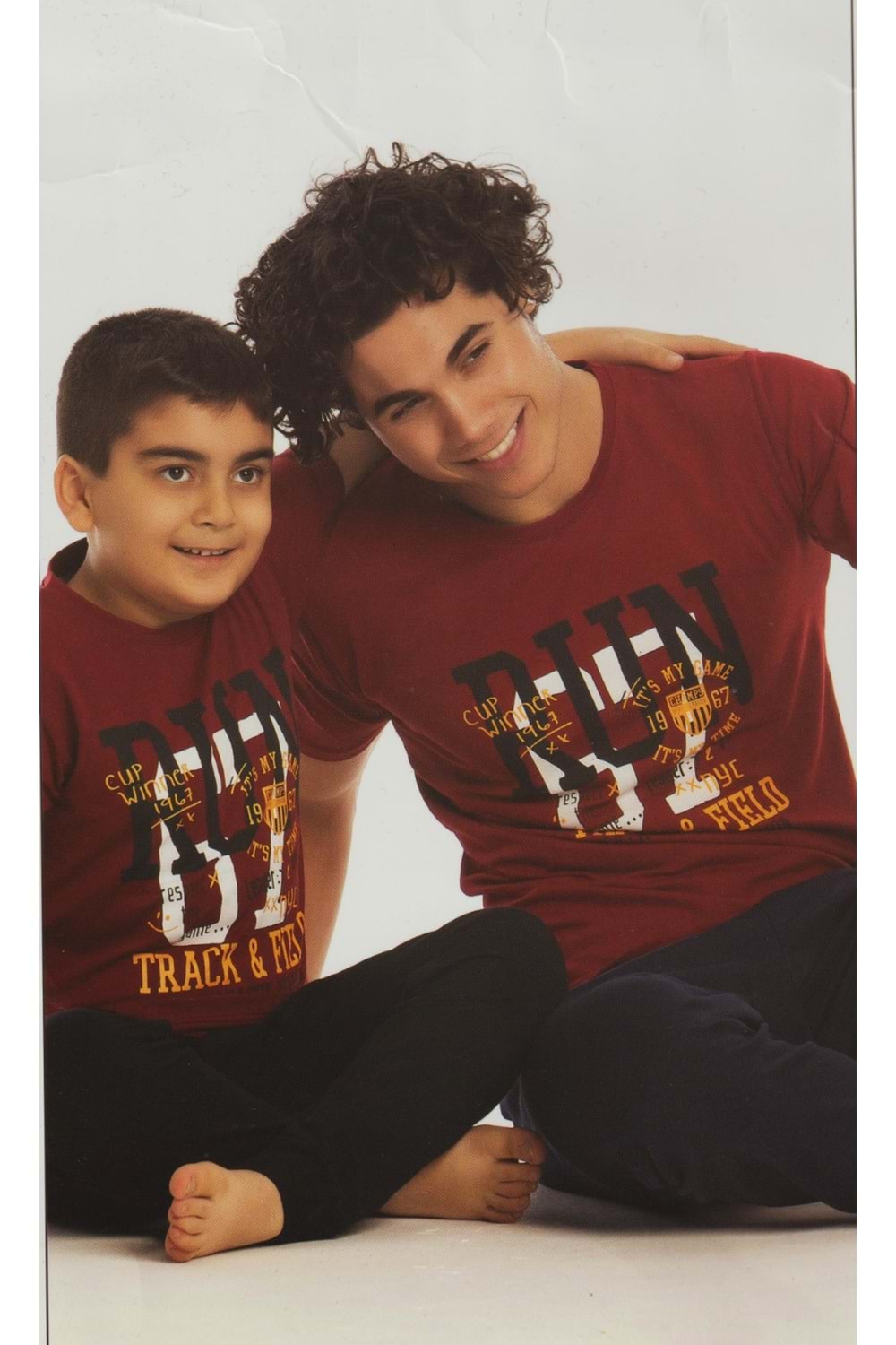 Erkek Çocuk Kısa Kol , Uzun Pantolonlu Penye Pijama Takım M00679