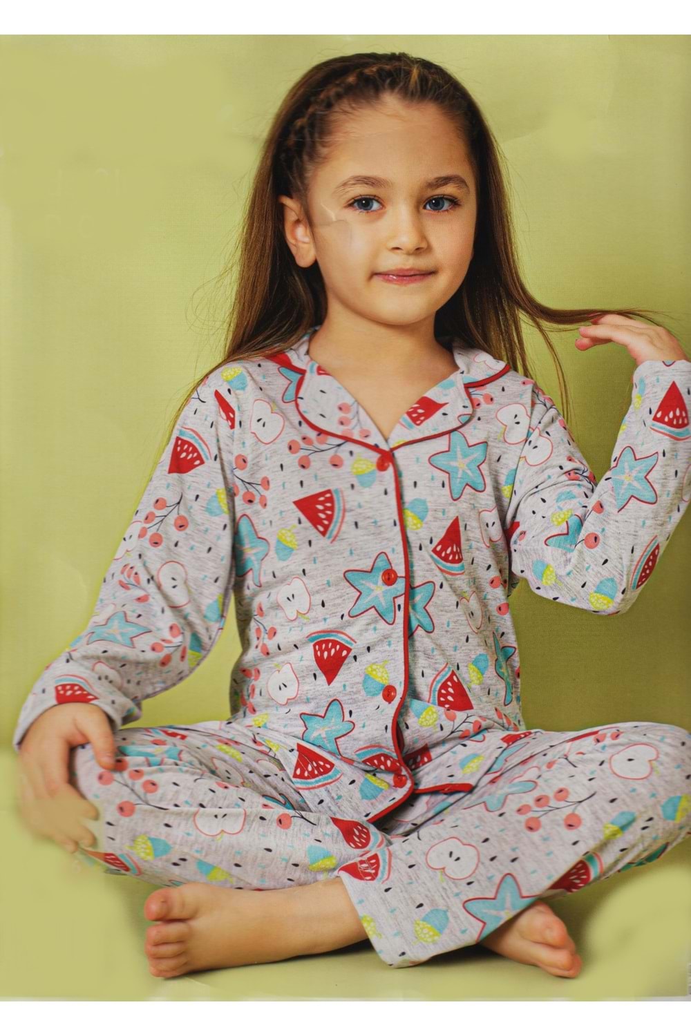 Kız Çocuk Penye Pijama Takım M00680