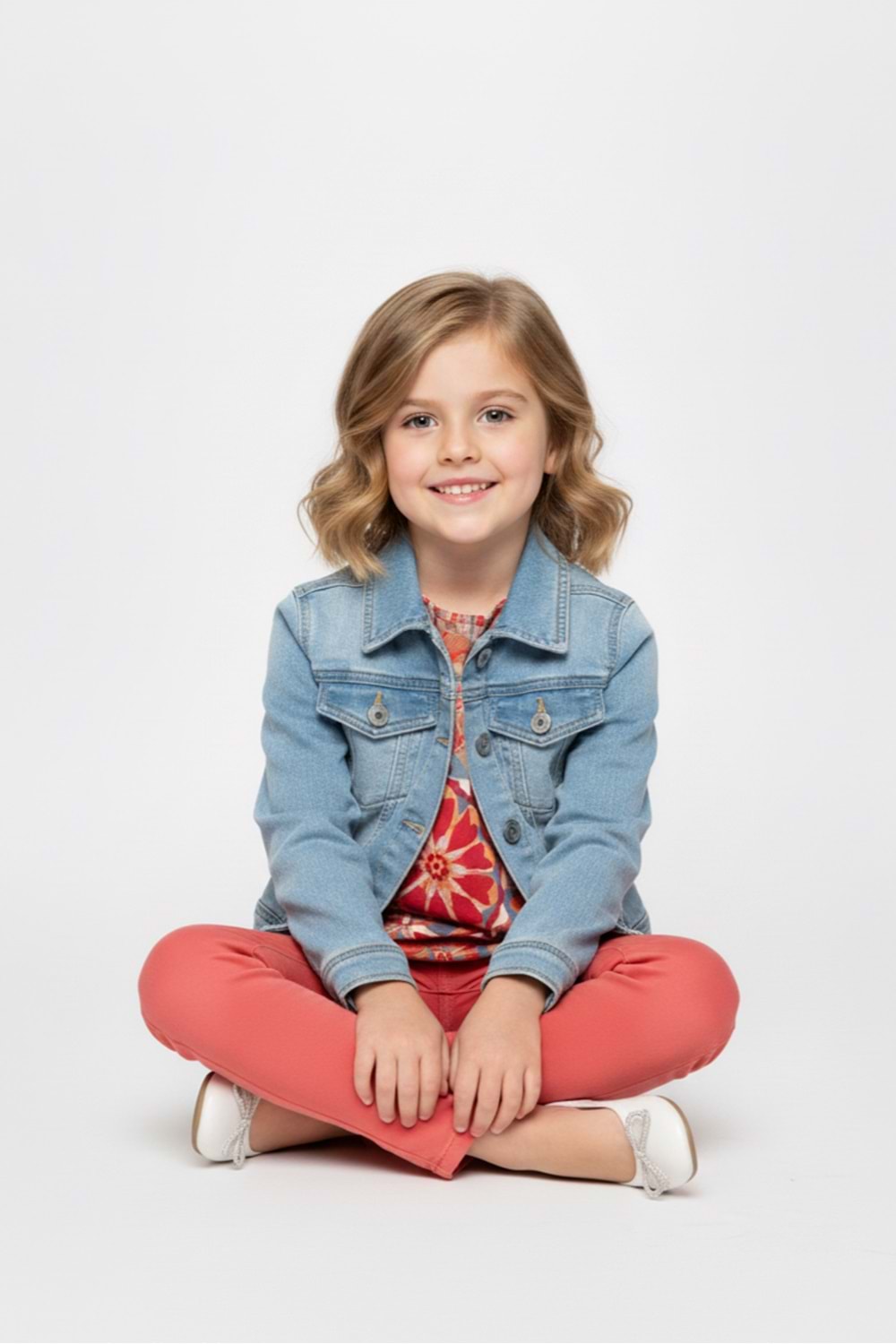 Kız Çocuk Pantolon, Gömlek , Ceketli Takım M00720