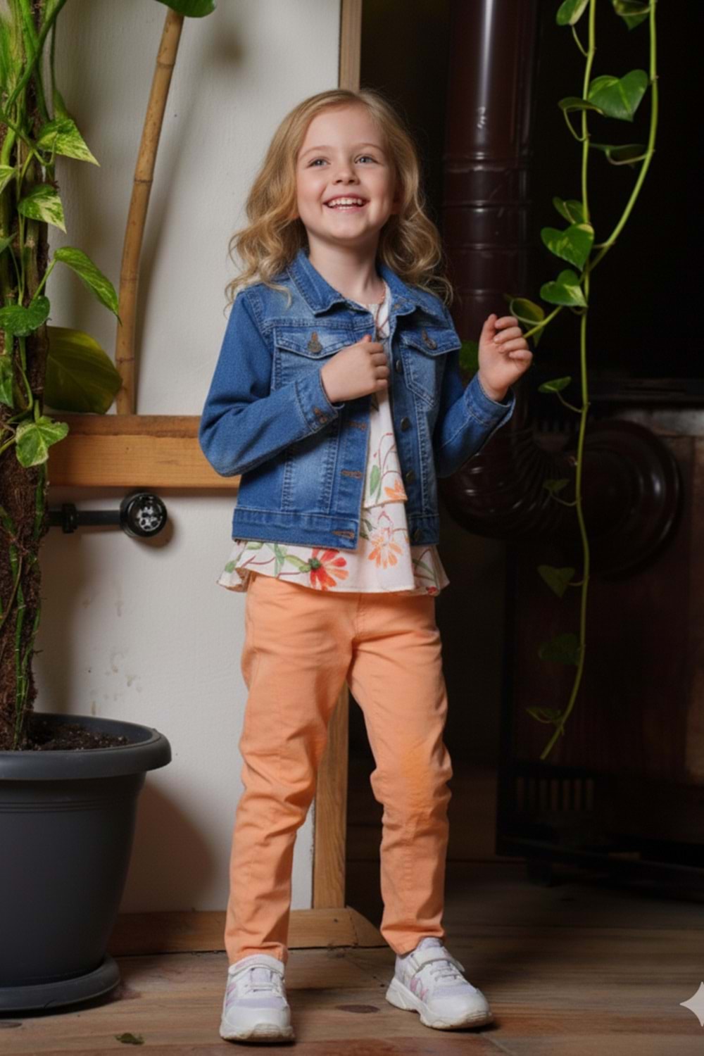 Kız Çocuk Pantolon, Gömlek , Ceketli Takım M00720