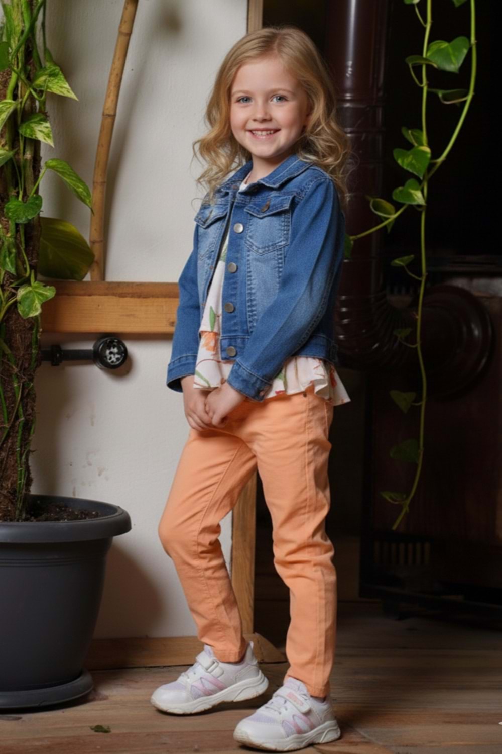 Kız Çocuk Pantolon, Gömlek , Ceketli Takım M00720