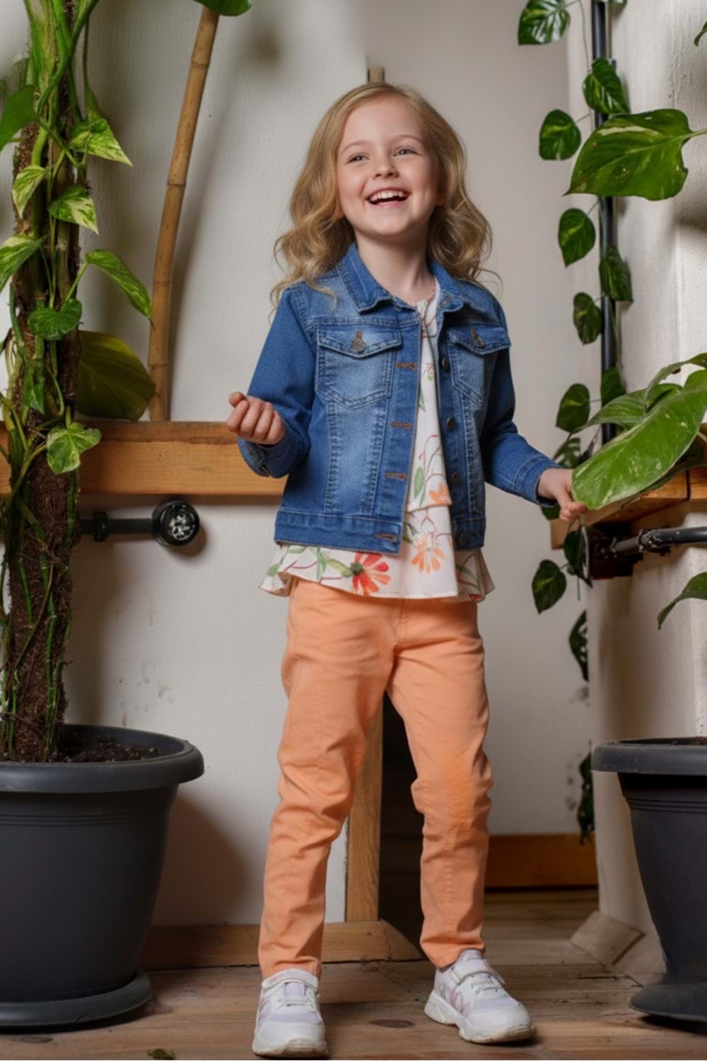 Kız Çocuk Pantolon, Gömlek , Ceketli Takım M00720