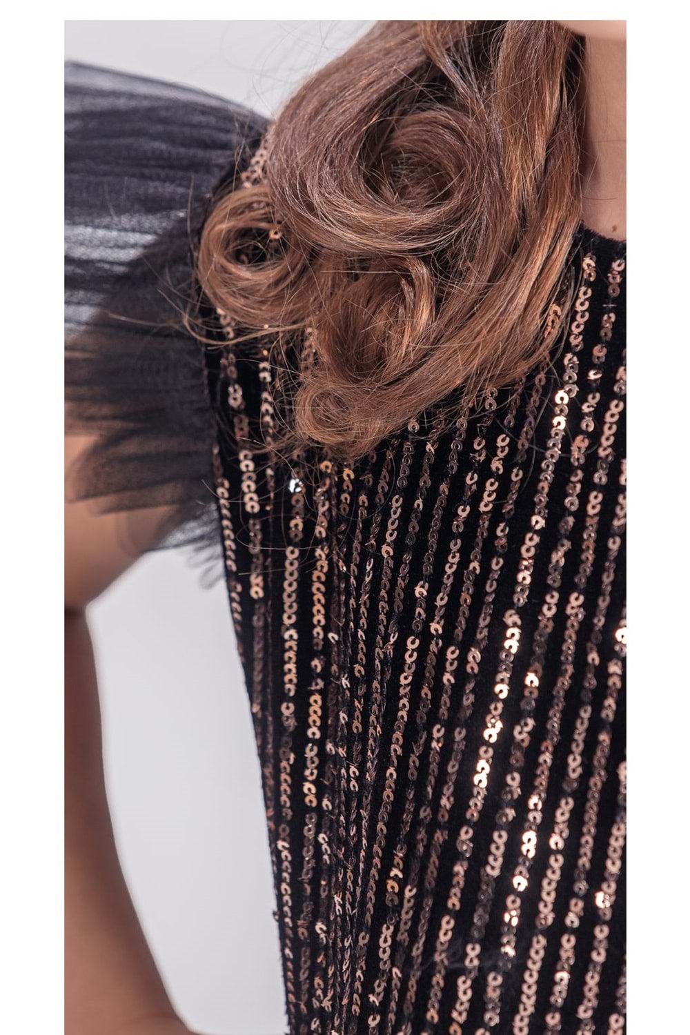 Pul Payet Katkat Tütü Etekli Kız Çocuk Elbise M00722