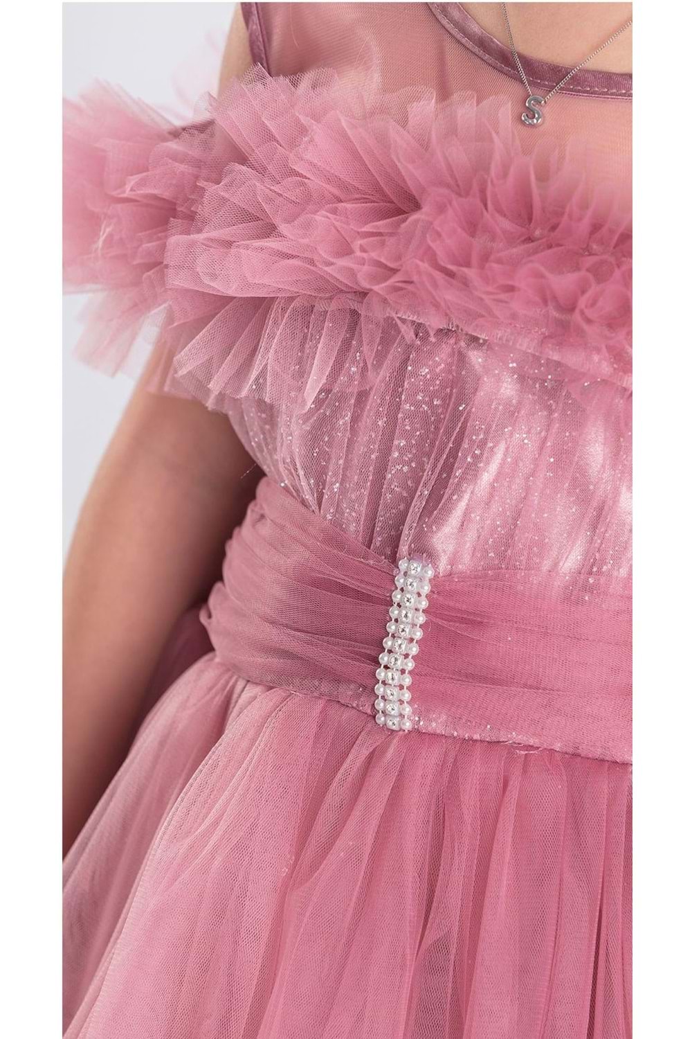 Uzun Etek Kız Çocuk Robası Şifon Abiye M00723