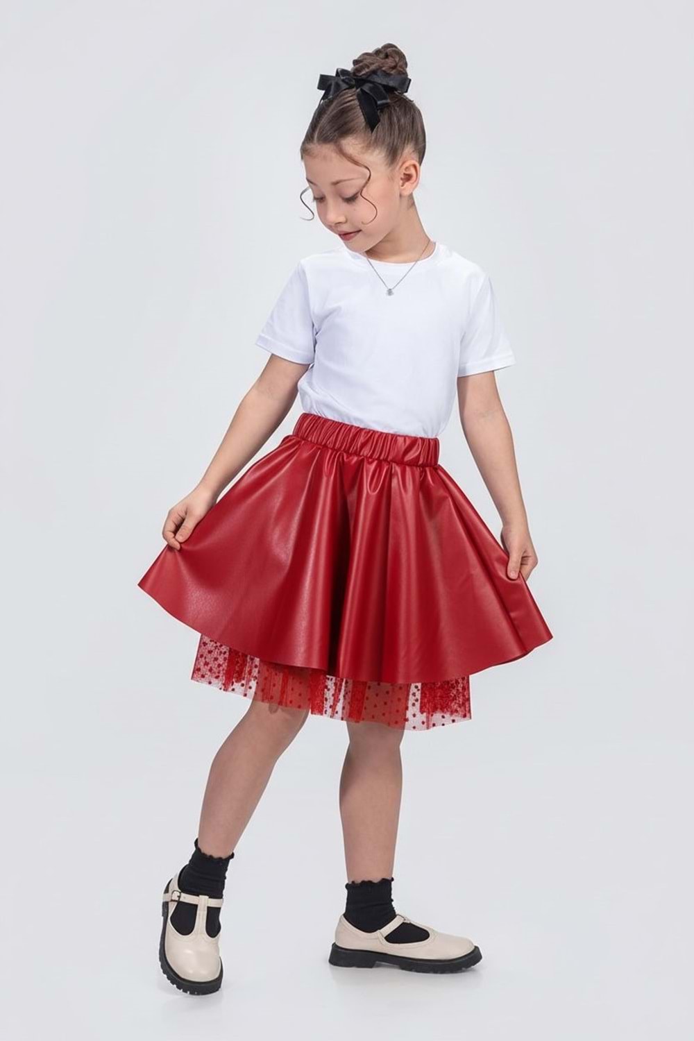 Deri Kız Çocuk Etek M00725