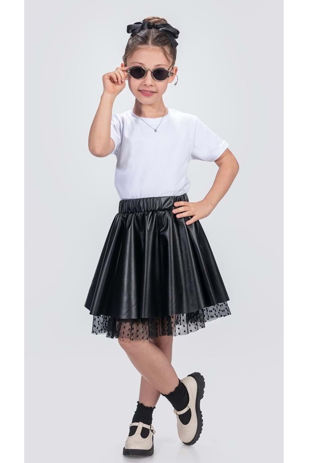 Deri Kız Çocuk Etek M00725