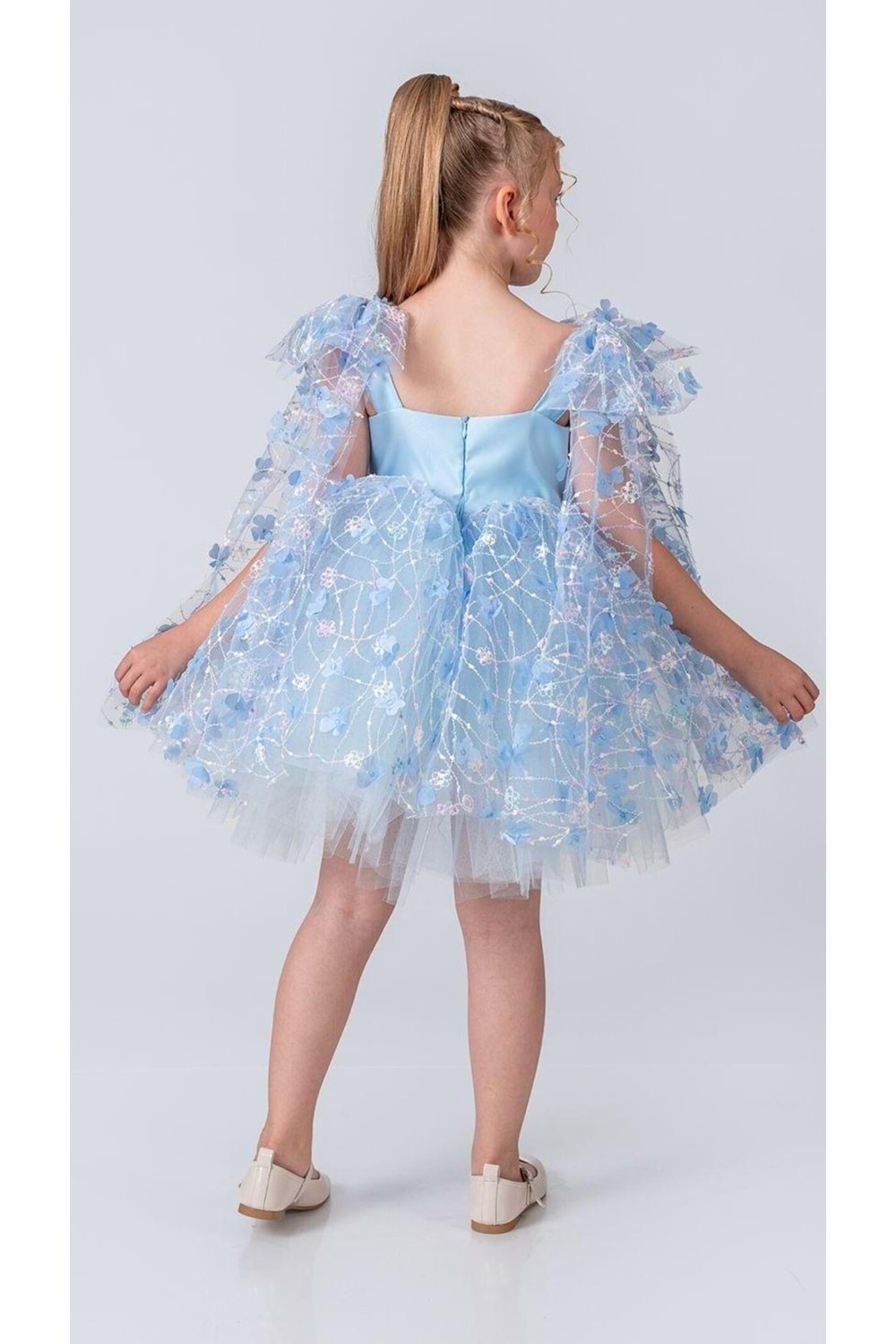 Çiçek Brode Desen İmeros Kız Abiye M00736