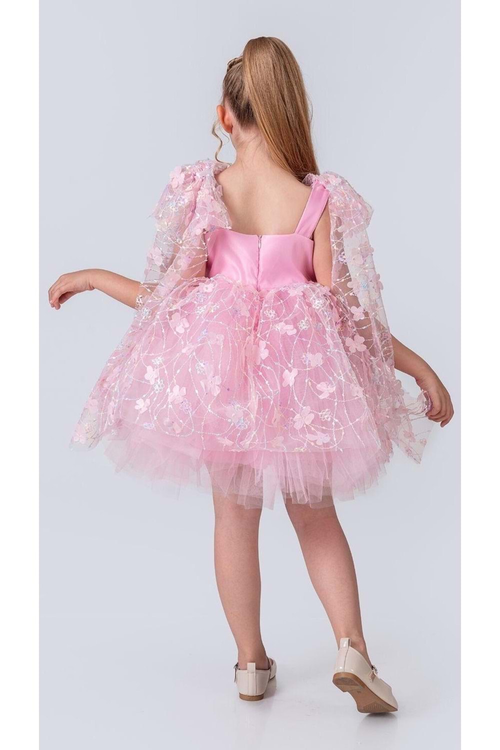 Çiçek Brode Desen İmeros Kız Abiye M00736