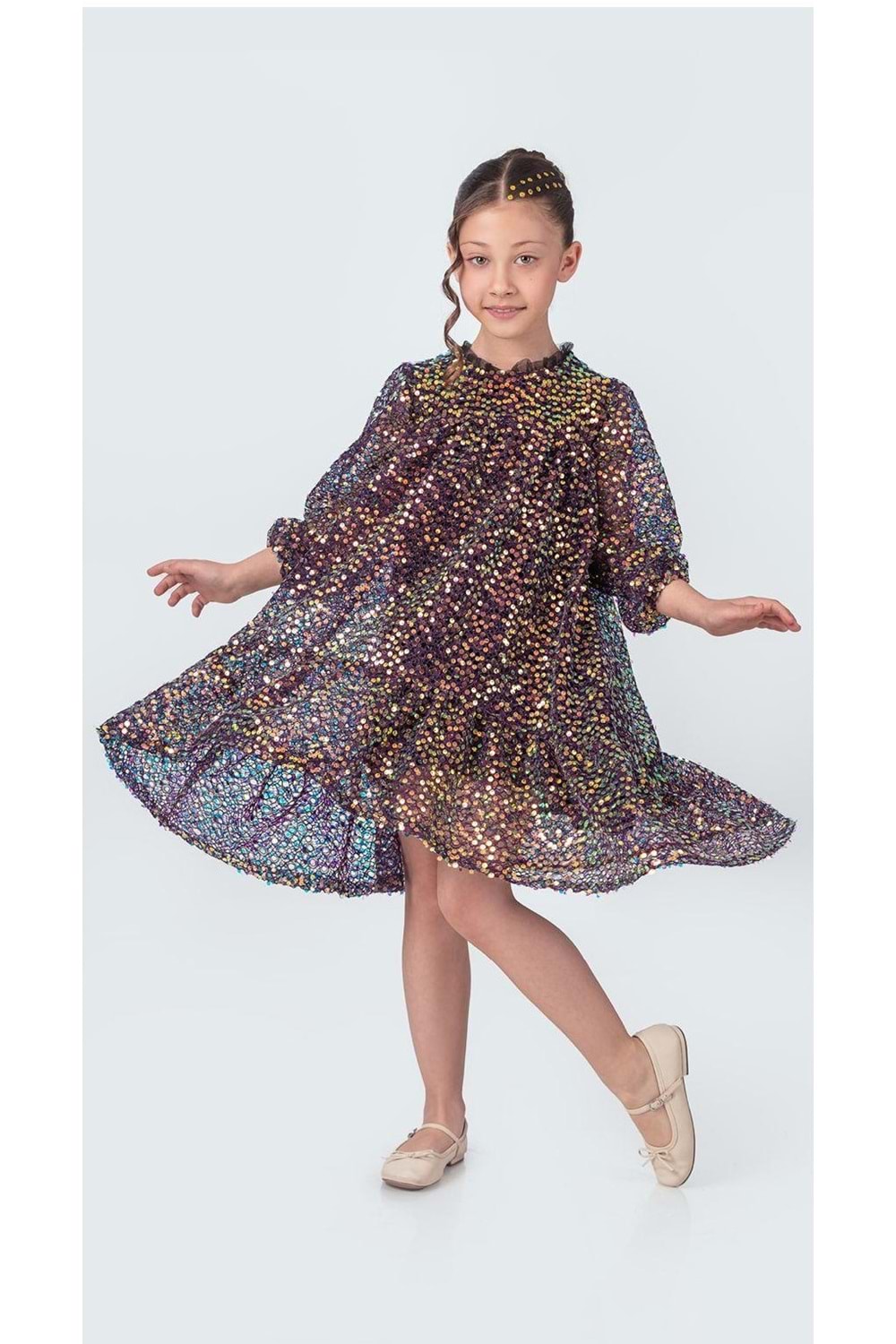Likio Vintage Payet Kız Çocuk Abiye M00739
