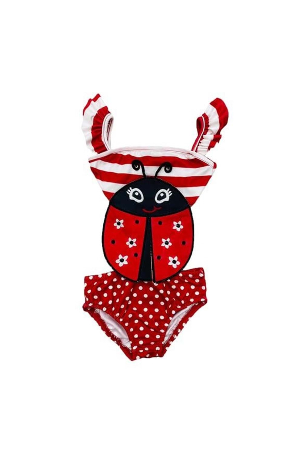 Kız Çocuk Nakış Detay Dalgıç Kumaş Mayo M00740