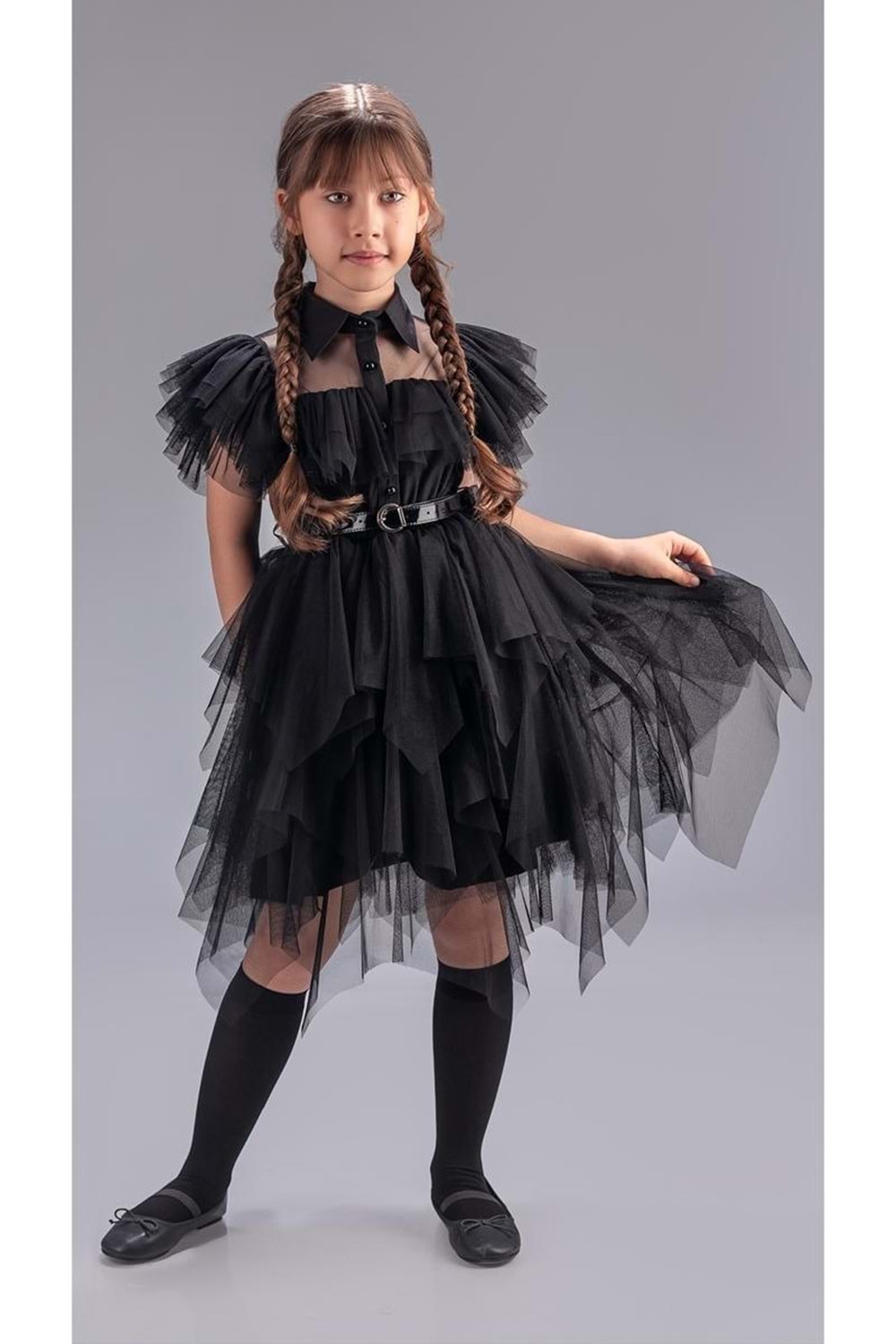 Kız Çocuk Selero Gotik Özel Gün Elbise M00741