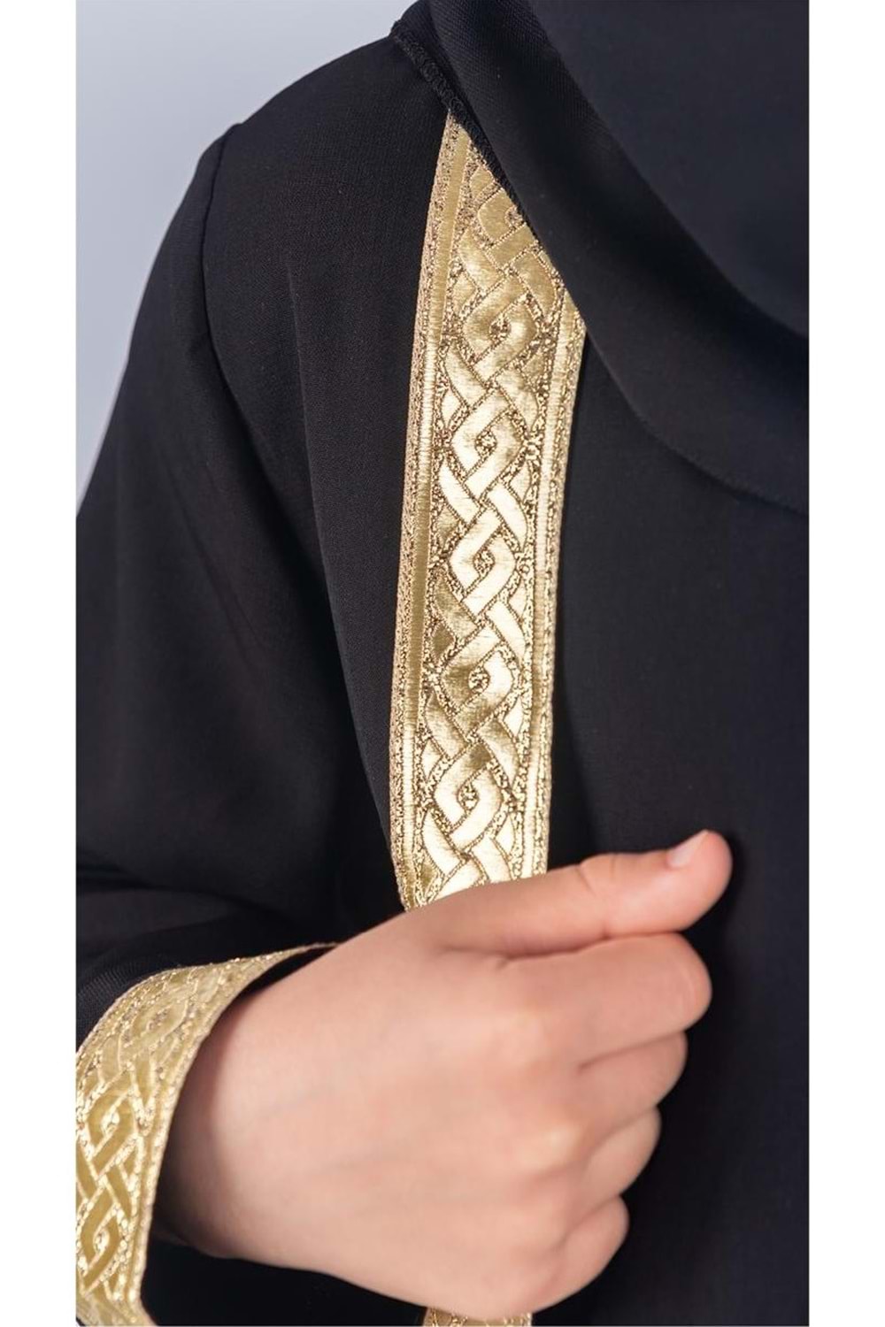 Medine İpek Kumaş Eşarplı Tesettür Namaz Elbise M00742