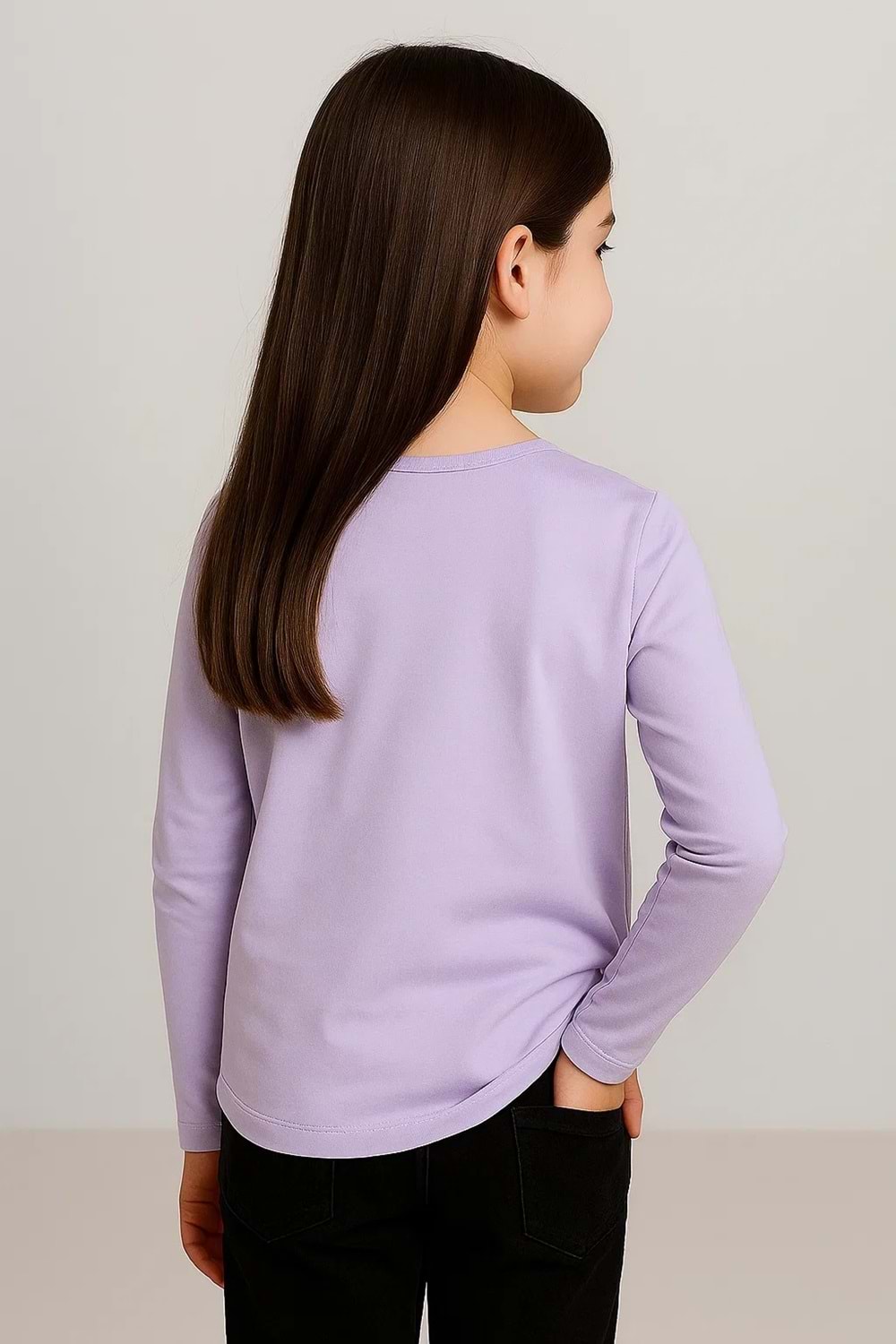 Unisex Çocuk Bisiklet Yaka Uzun Kollu Okul Badi M00748