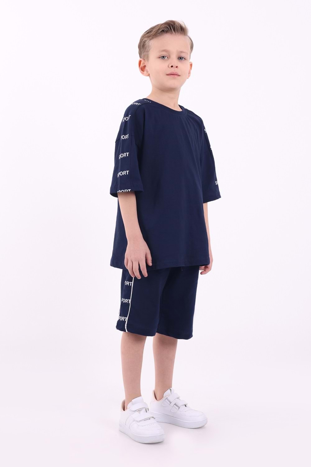 Erkek Çocuk Oversize Sport Baskılı Şortlu Takım M00749
