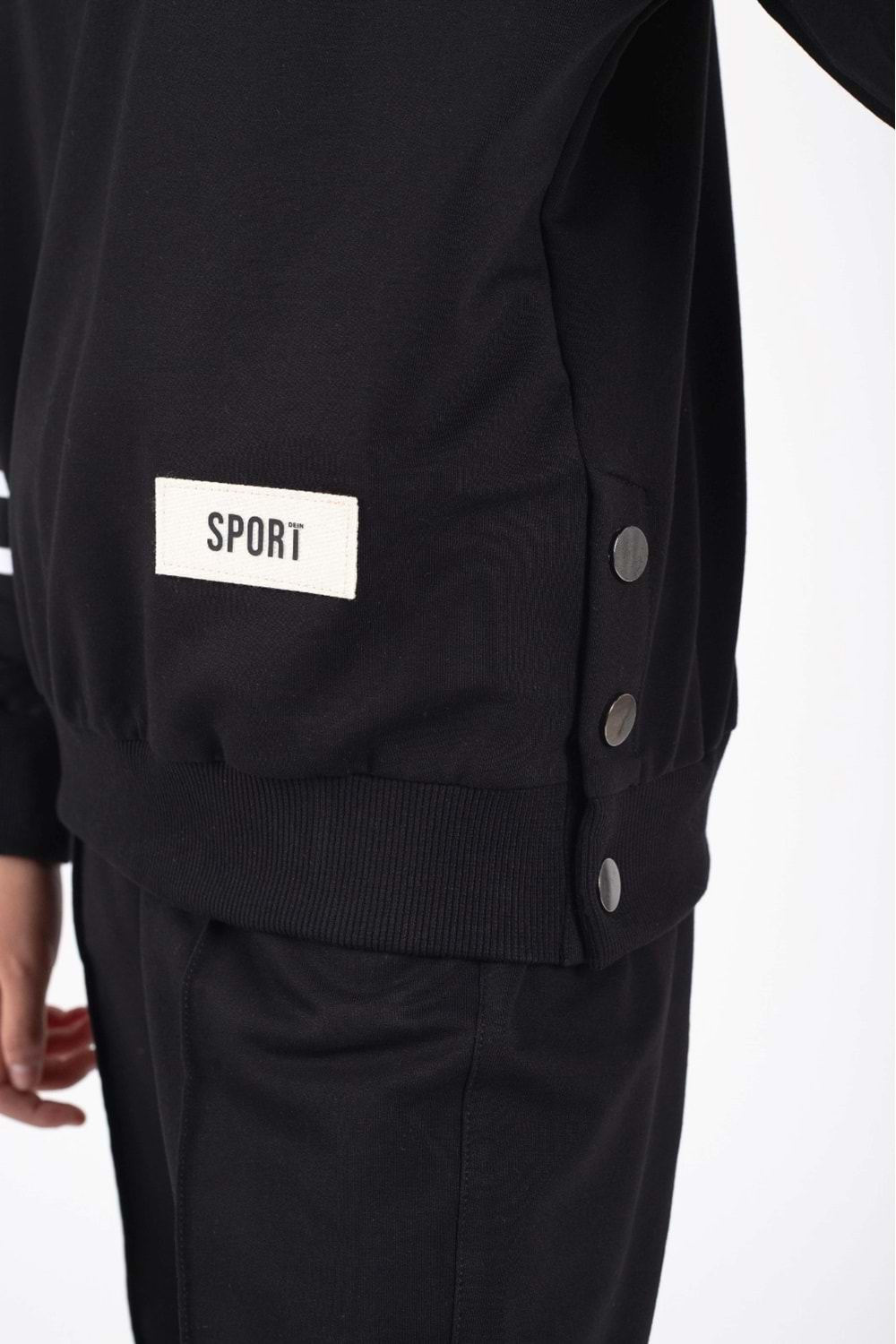 Kız Çocuk Sport Armalı Yan Çıtçıt Detaylı Eşofman Takımı M00759