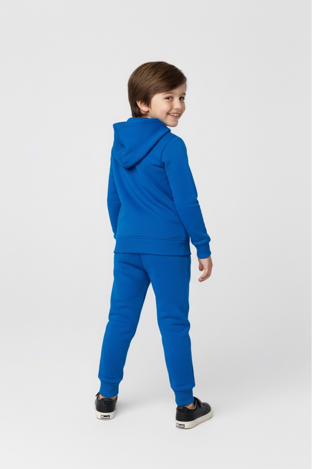 Erkek Çocuk Fermuar Kapamalı Kapüşonlu Mevsimlik Eşofman Takımı M00765