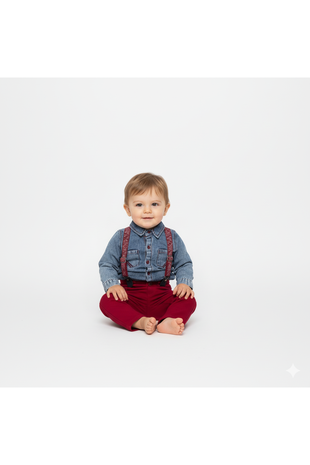 Jeans Gömlek Gabardin Pantolon Erkek Bebek Takımı M00774