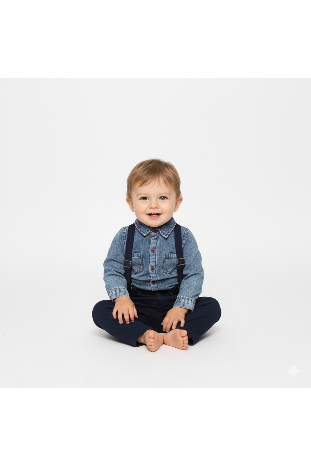 Jeans Gömlek Gabardin Pantolon Erkek Bebek Takımı M00774