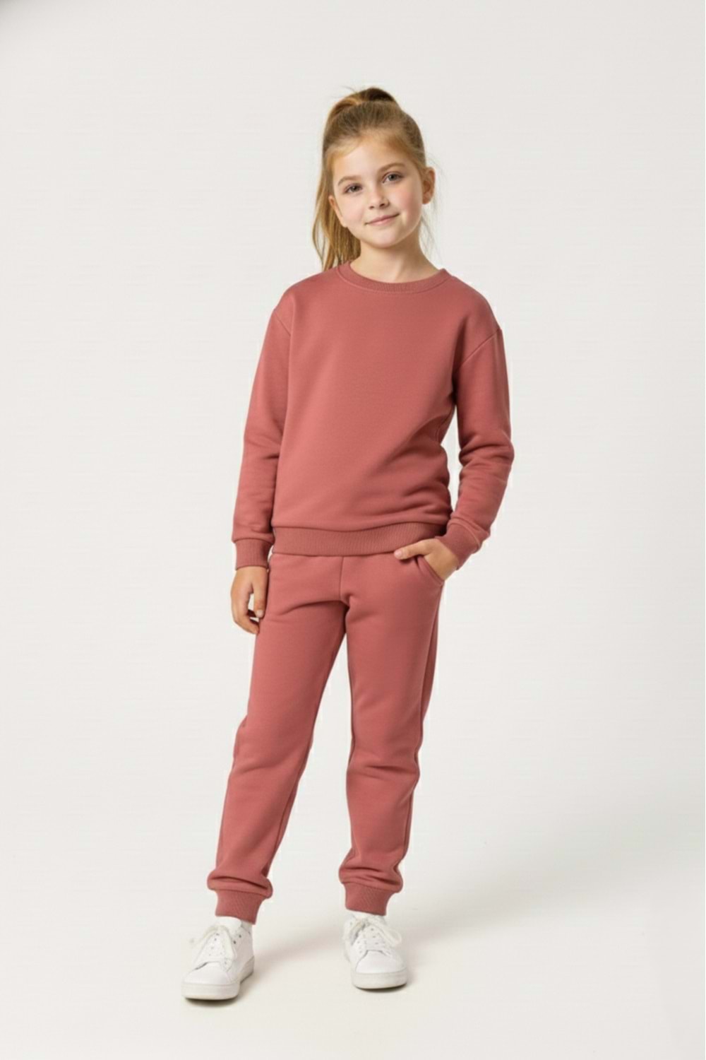 Basic Cepli Kız-Erkek Mevsimlik Çocuk Eşofman Takımı M00776