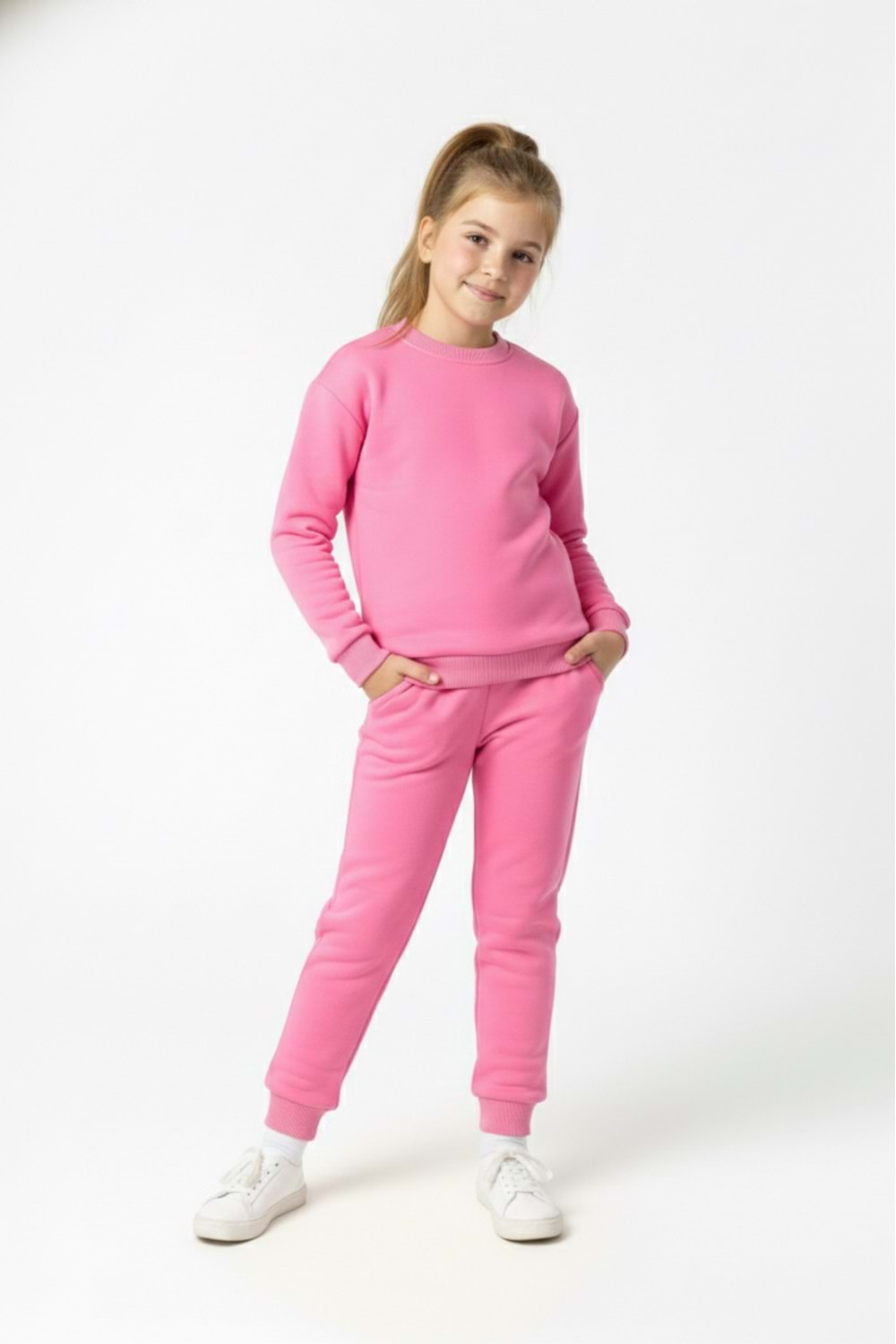 Basic Cepli Kız-Erkek Mevsimlik Çocuk Eşofman Takımı M00776