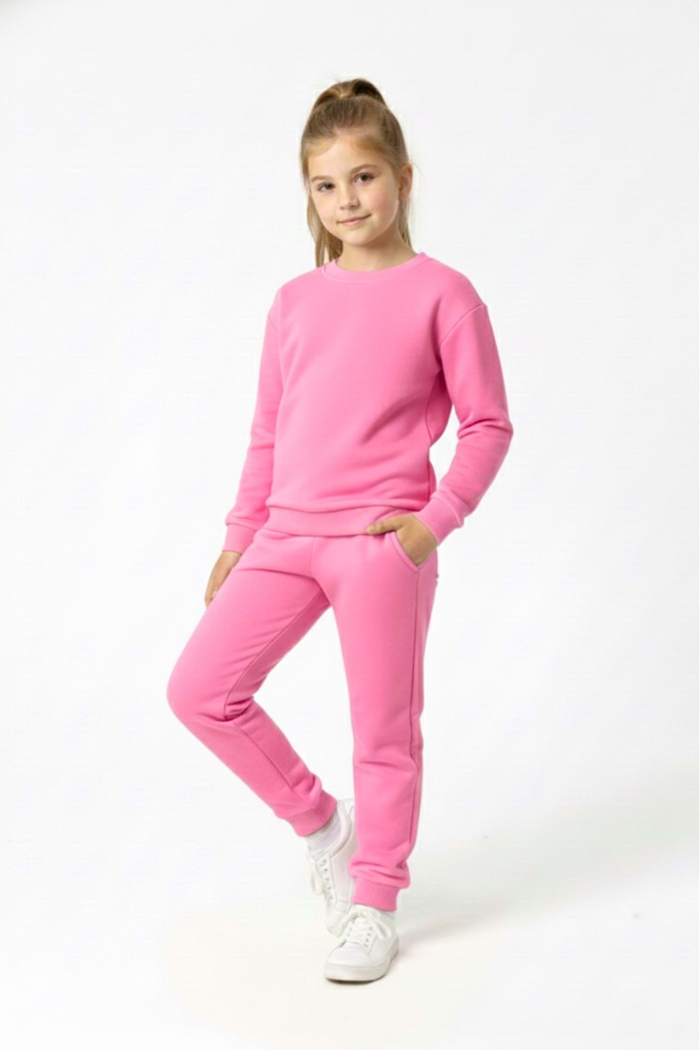 Basic Cepli Kız-Erkek Mevsimlik Çocuk Eşofman Takımı M00776