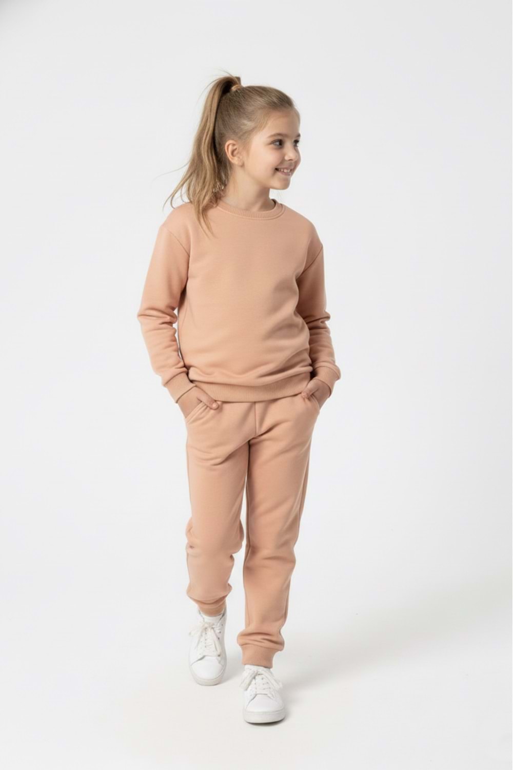 Basic Cepli Kız-Erkek Mevsimlik Çocuk Eşofman Takımı M00776