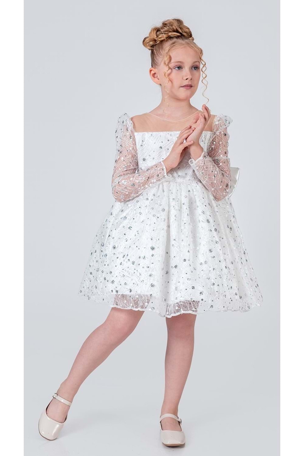 Ruche Lipa Kız Çocuk Abiye M00783