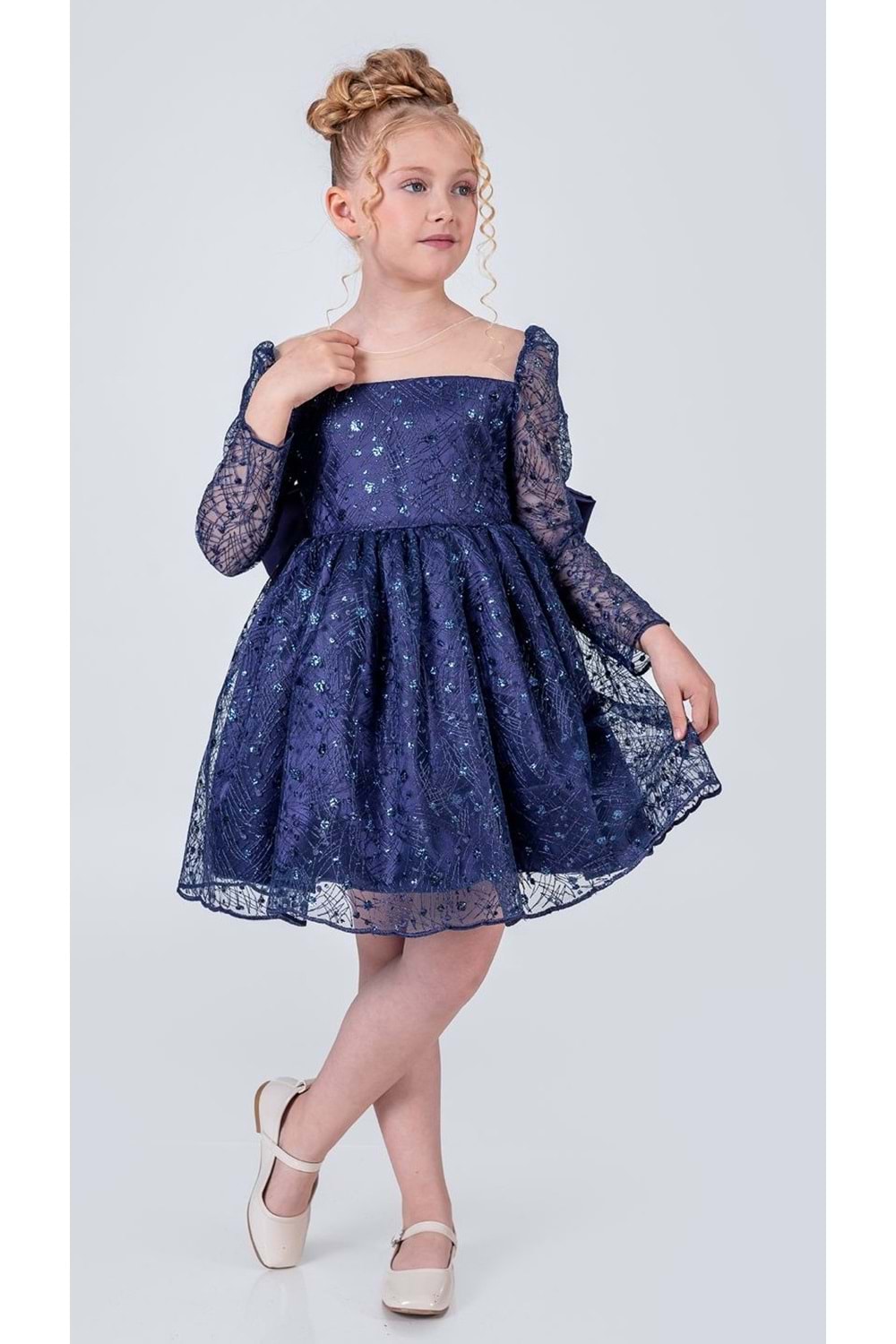 Ruche Lipa Kız Çocuk Abiye M00783