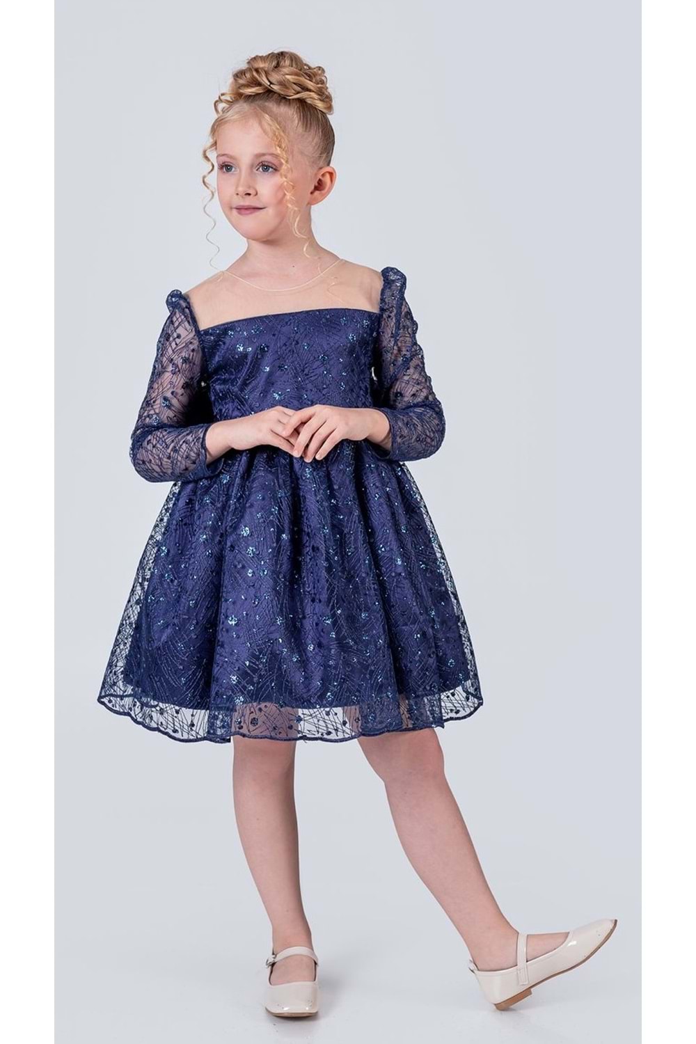 Ruche Lipa Kız Çocuk Abiye M00783