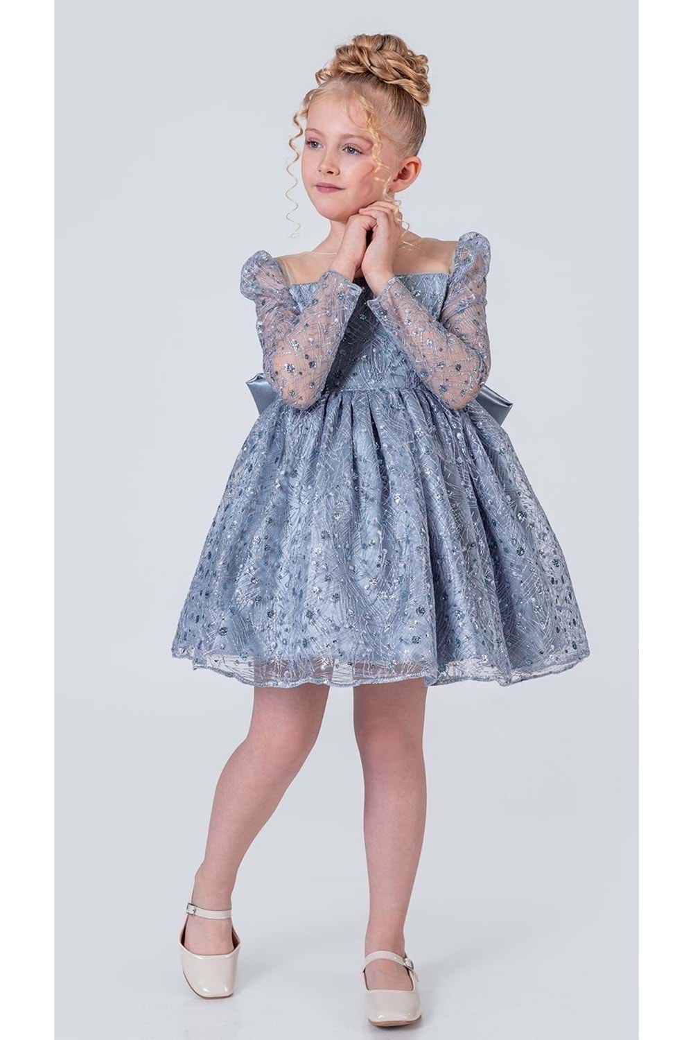 Ruche Lipa Kız Çocuk Abiye M00783