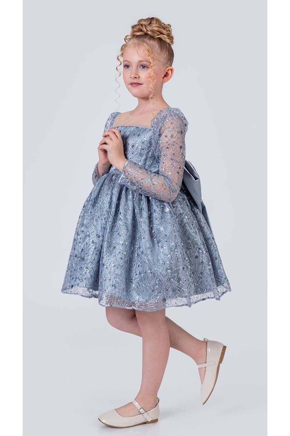 Ruche Lipa Kız Çocuk Abiye M00783