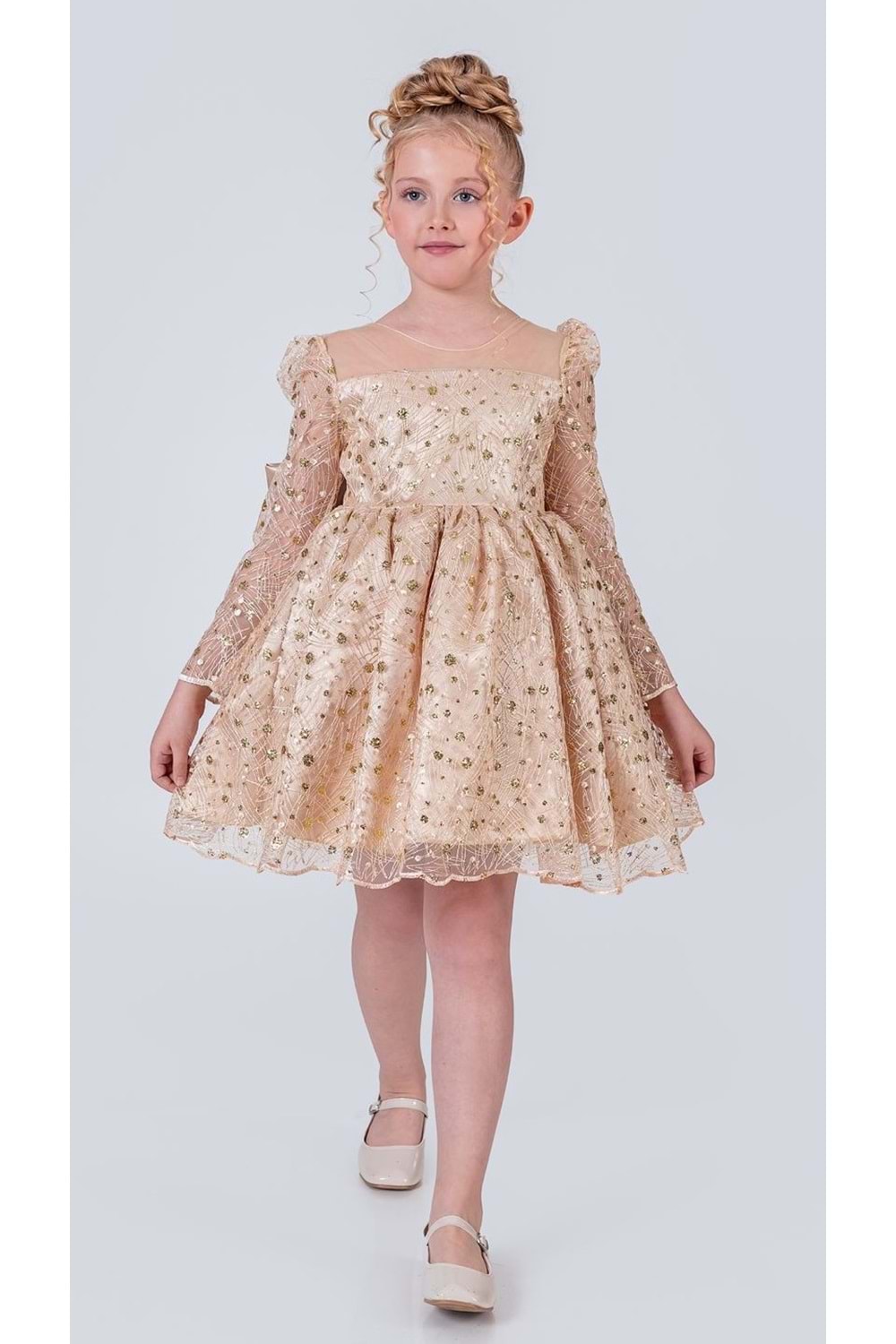 Ruche Lipa Kız Çocuk Abiye M00783