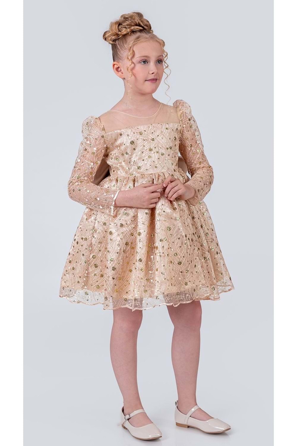 Ruche Lipa Kız Çocuk Abiye M00783