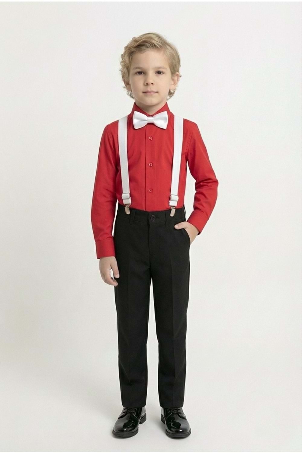 Renkli Gömlekli Erkek Çocuk Takım M00788