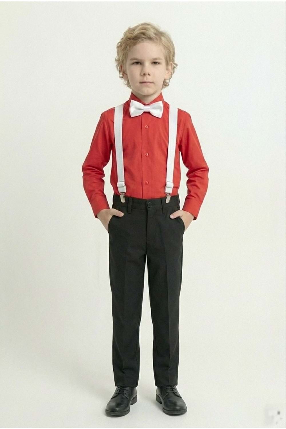 Renkli Gömlekli Erkek Çocuk Takım M00788